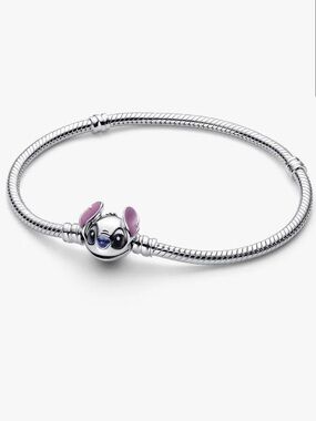 Authentic Pandora Disney Stitch Snake Chain Bracelet - Size 7.5” - NWOT